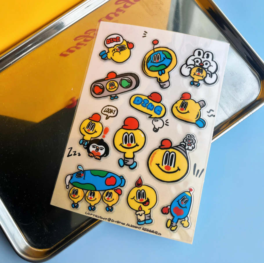 DUSTWO® LIGHT BULB BUBBLE STICKERS