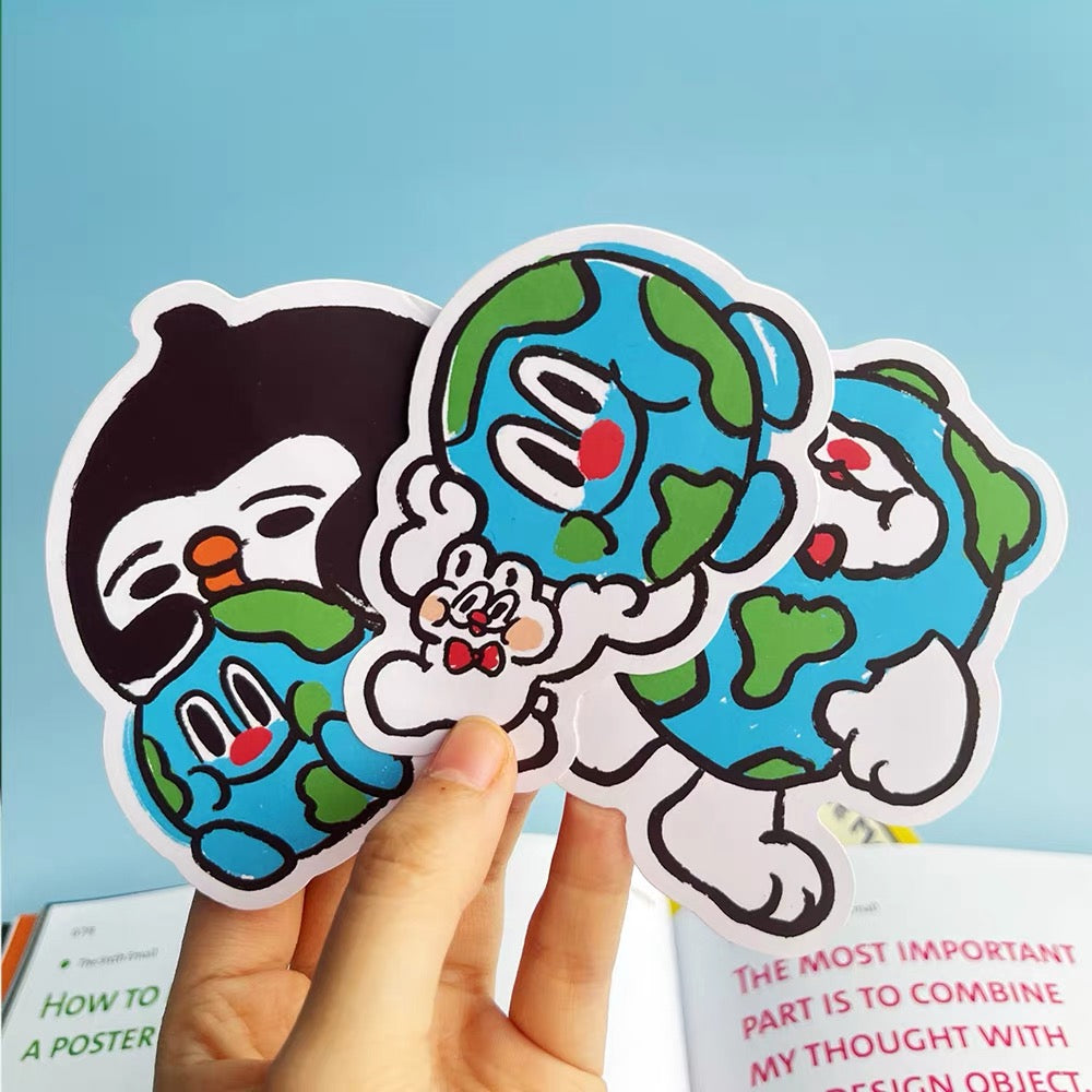 DUSTWO® EARTH LARGE STICKER SET