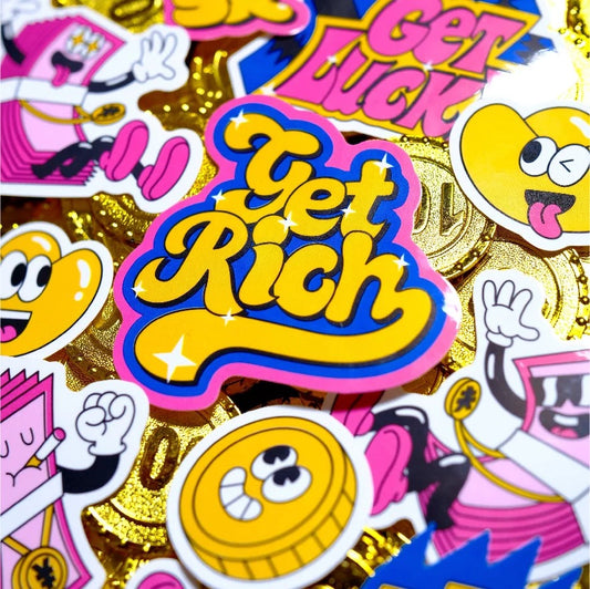THUNDER MART® "GET RICH" STICKERS