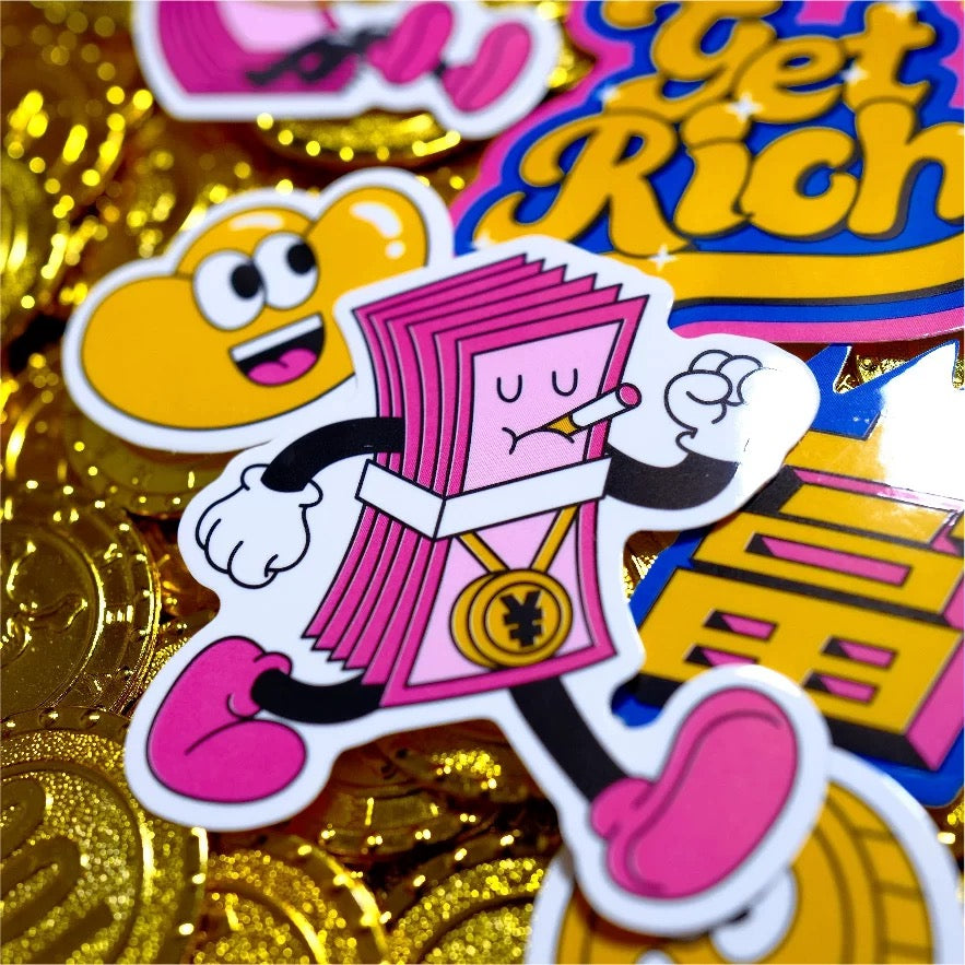 THUNDER MART® "GET RICH" STICKERS