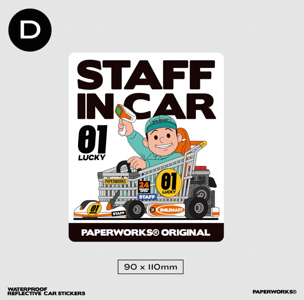 PAPERWORKS® REFLECTIVE CAR STICKERS