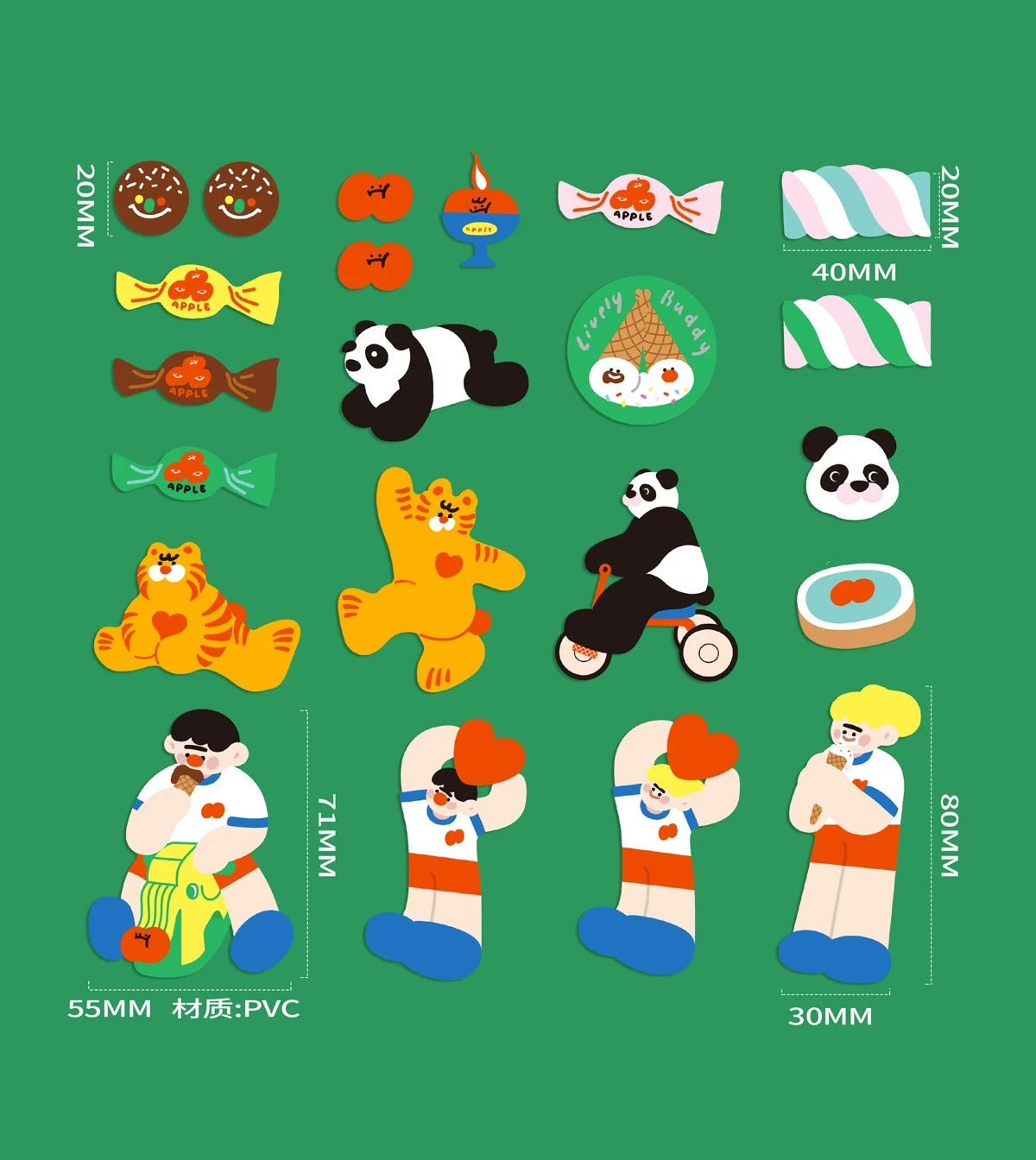 Two Feet Monster® SWEETLY BUDDY STICKERS