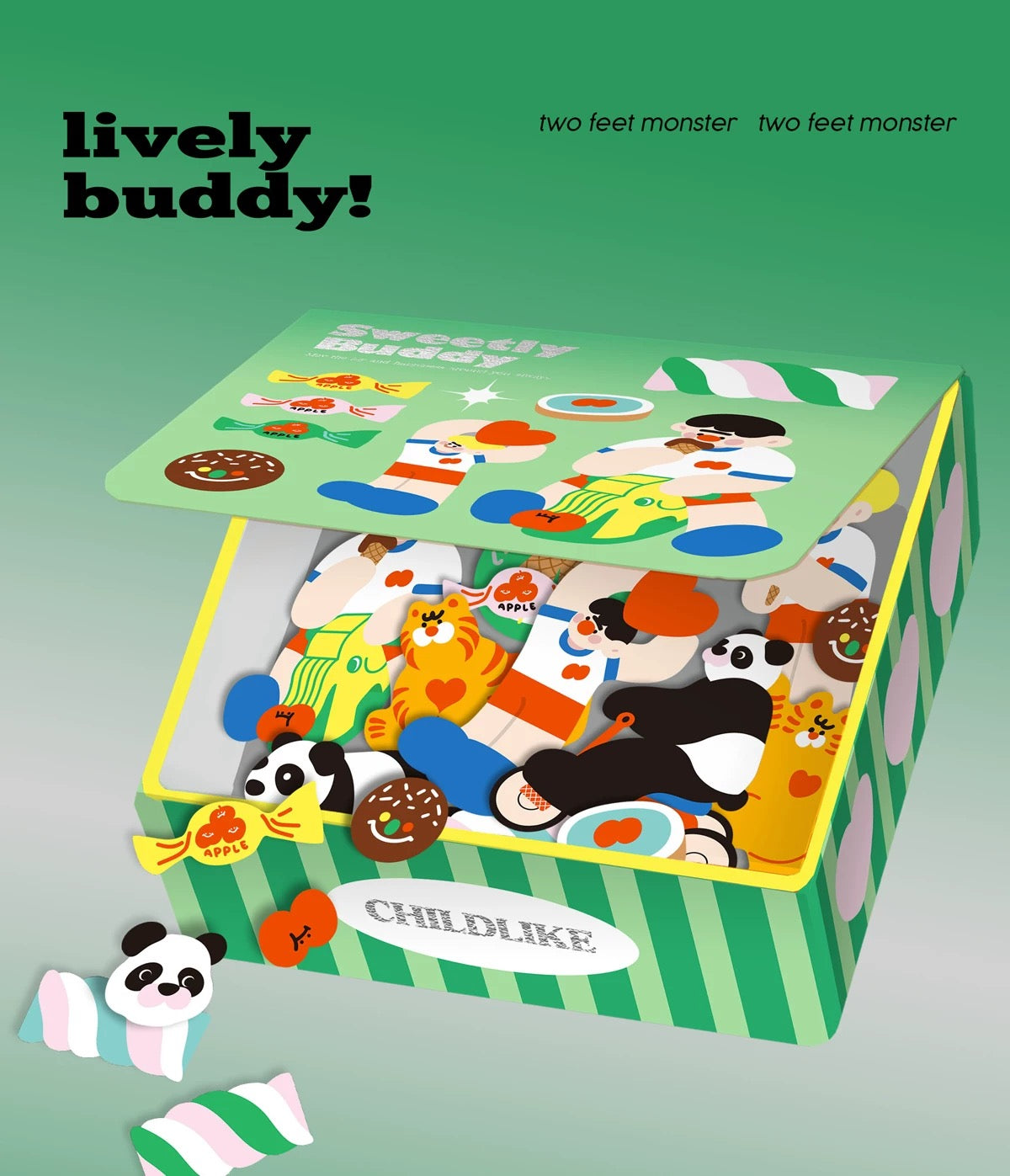 Two Feet Monster® SWEETLY BUDDY STICKERS