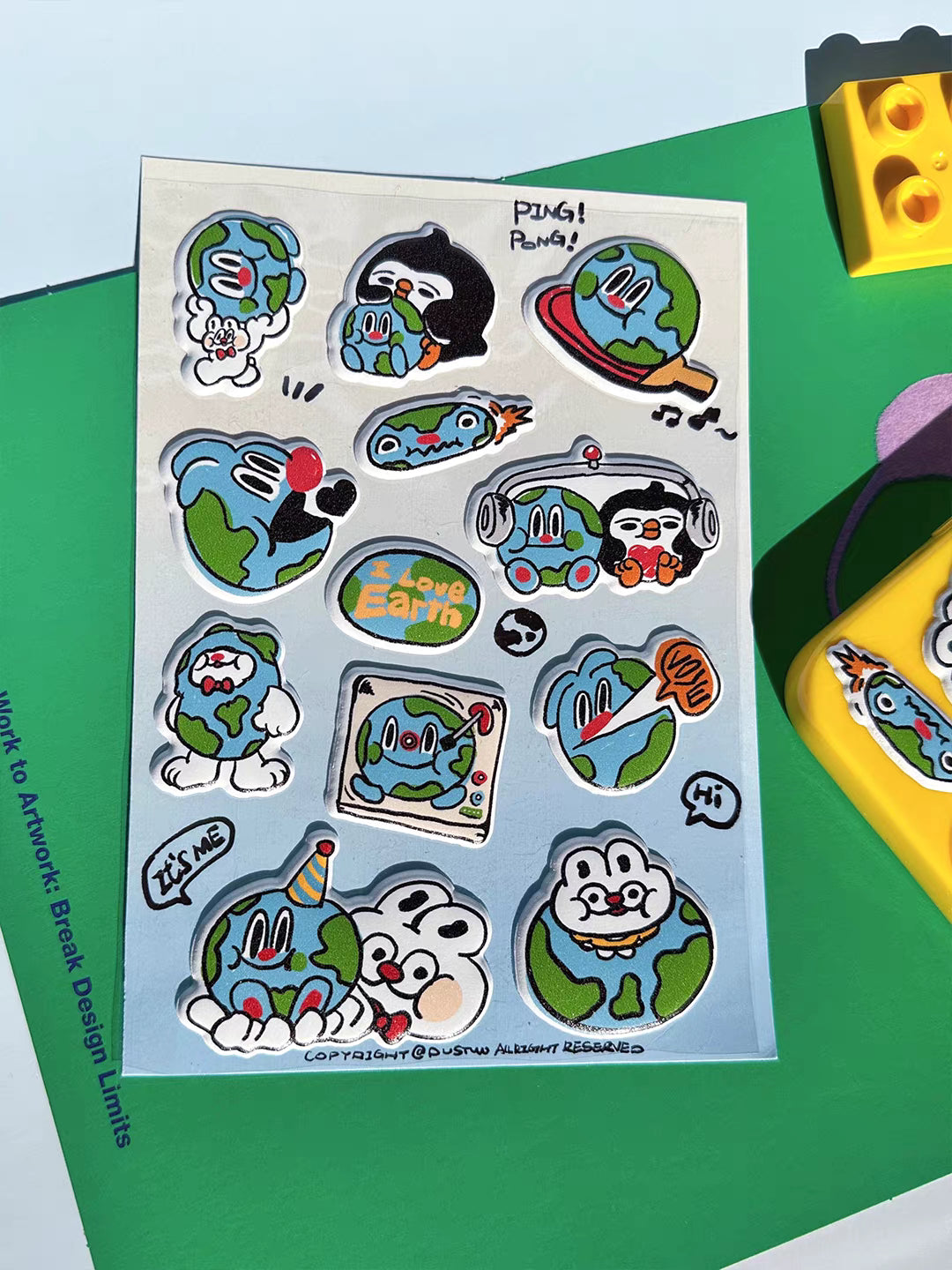 DUSTWO® EARTH BUBBLE STICKERS