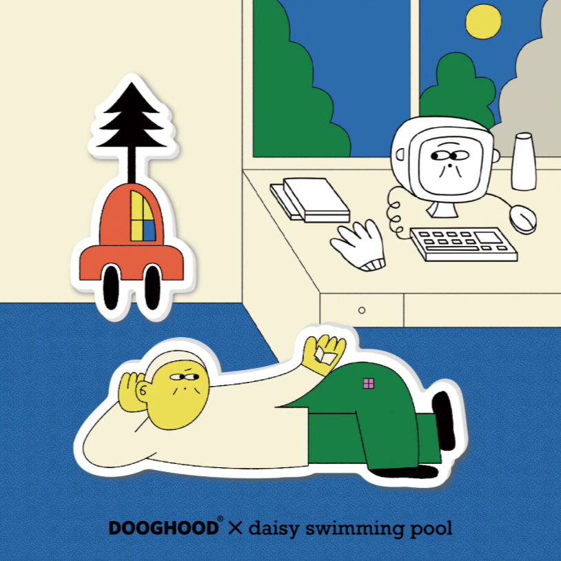 DOOGHOOD® × daisy swimming pool MAGNET