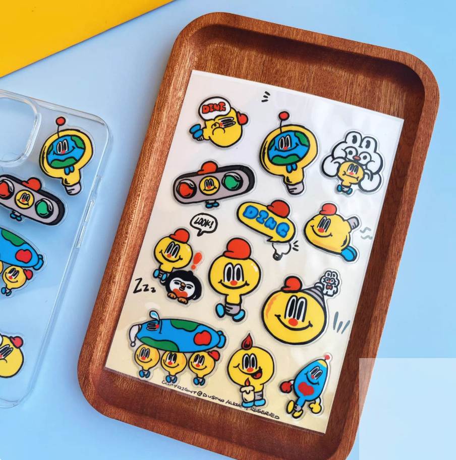 DUSTWO® LIGHT BULB BUBBLE STICKERS